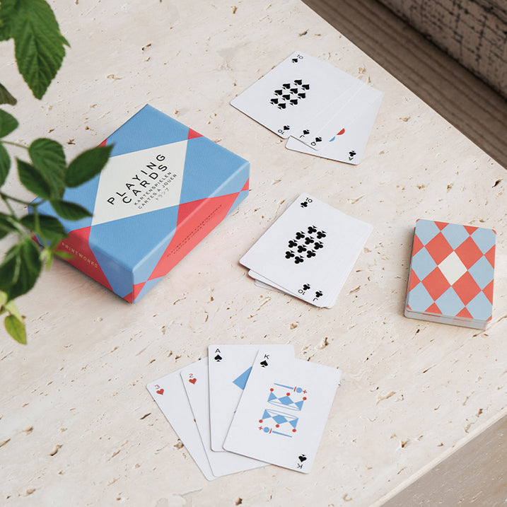 PRINTWORKS KARTENSPIEL "PLAYING CARDS" BLAU/ROT