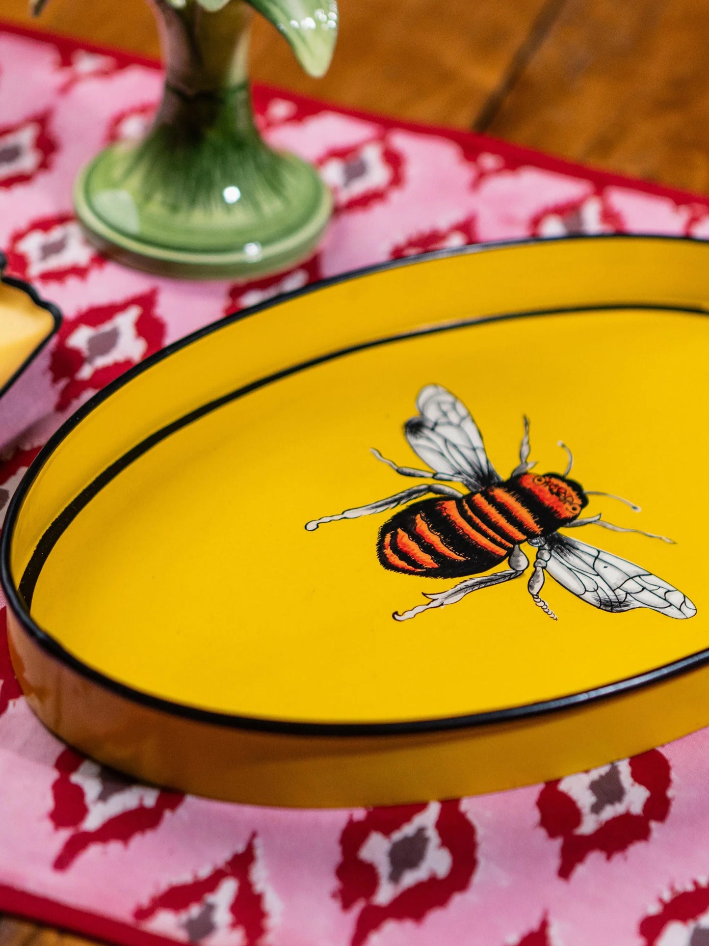 LES OTTOMANS HAND PAINTED IRON TRAY