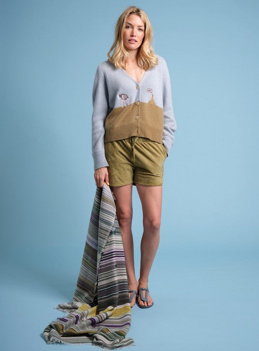 HOLY GOAT GIPSY CASHMERE PLAID OLIVE SHADES