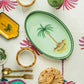 LES OTTOMANS HAND PAINTED IRON TRAY