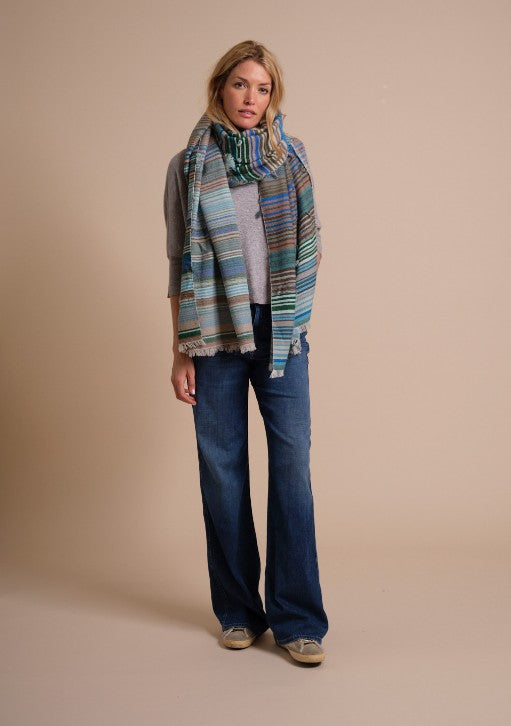HOLY GOAT GIPSY CASHMERE PLAID AQUA SHADES