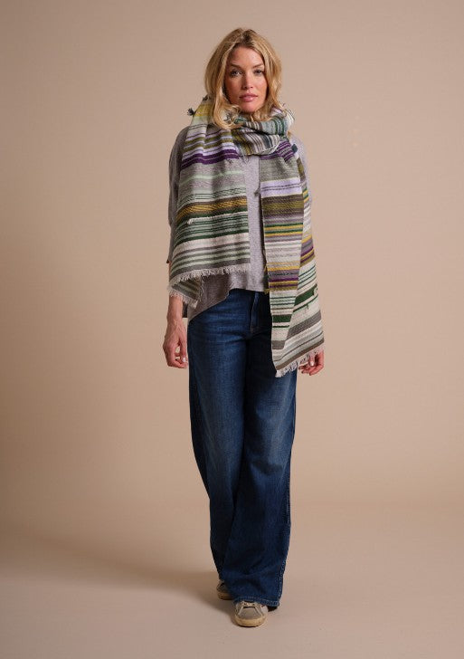 HOLY GOAT GIPSY CASHMERE PLAID OLIVE SHADES