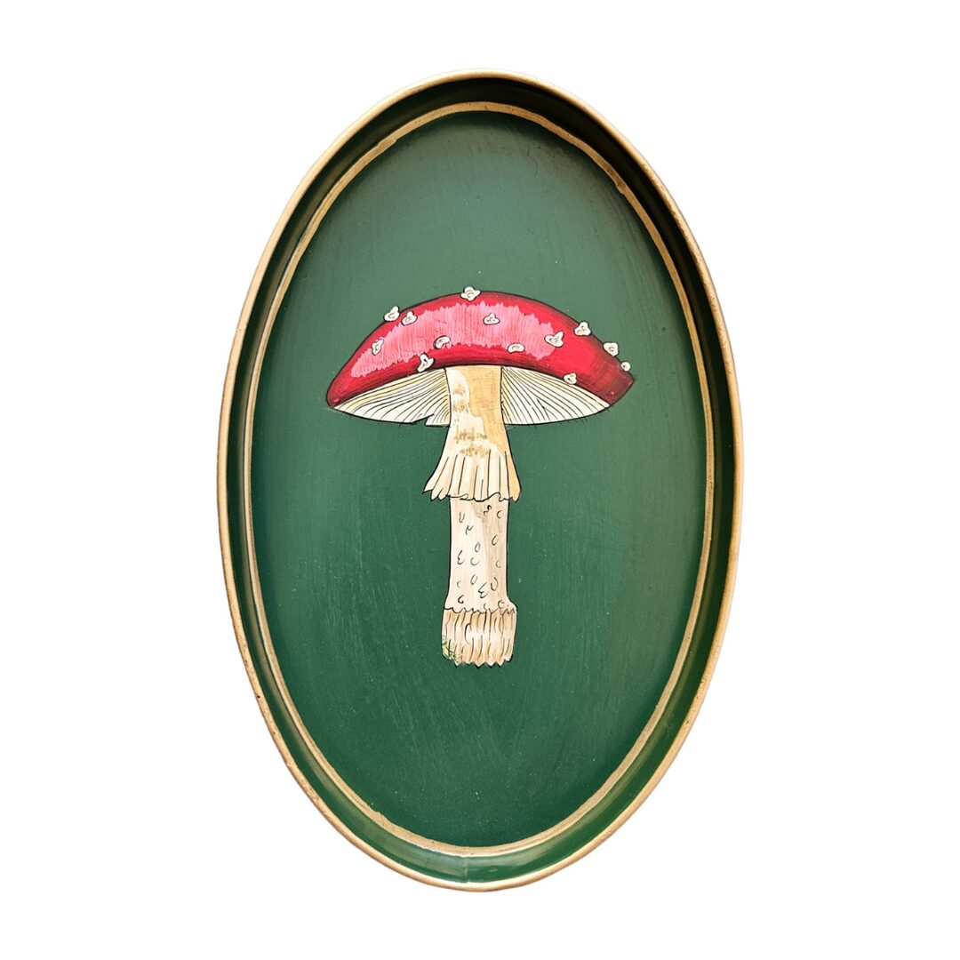 LES OTTOMANS HAND PAINTED IRON TRAY